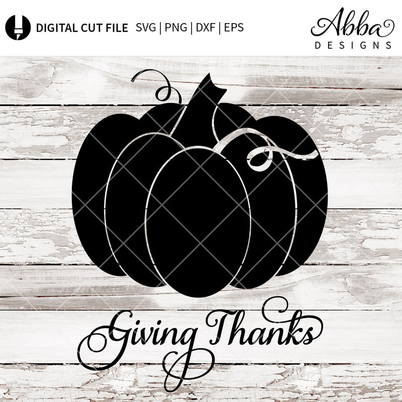 Giving Thanks Pumpkin SVG Abba Designs 