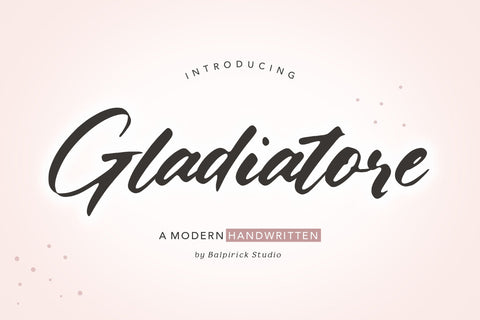 Gladiatore Modern Handwritten Font Font Balpirick 