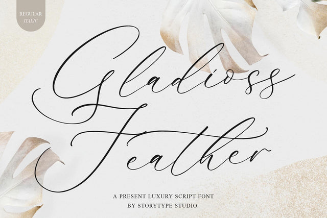 Gladioss Feather - Luxury Script Font Font Storytype Studio 