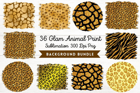 Glam Animal Print Sublimation Background Bundle Sublimation Regulrcrative 