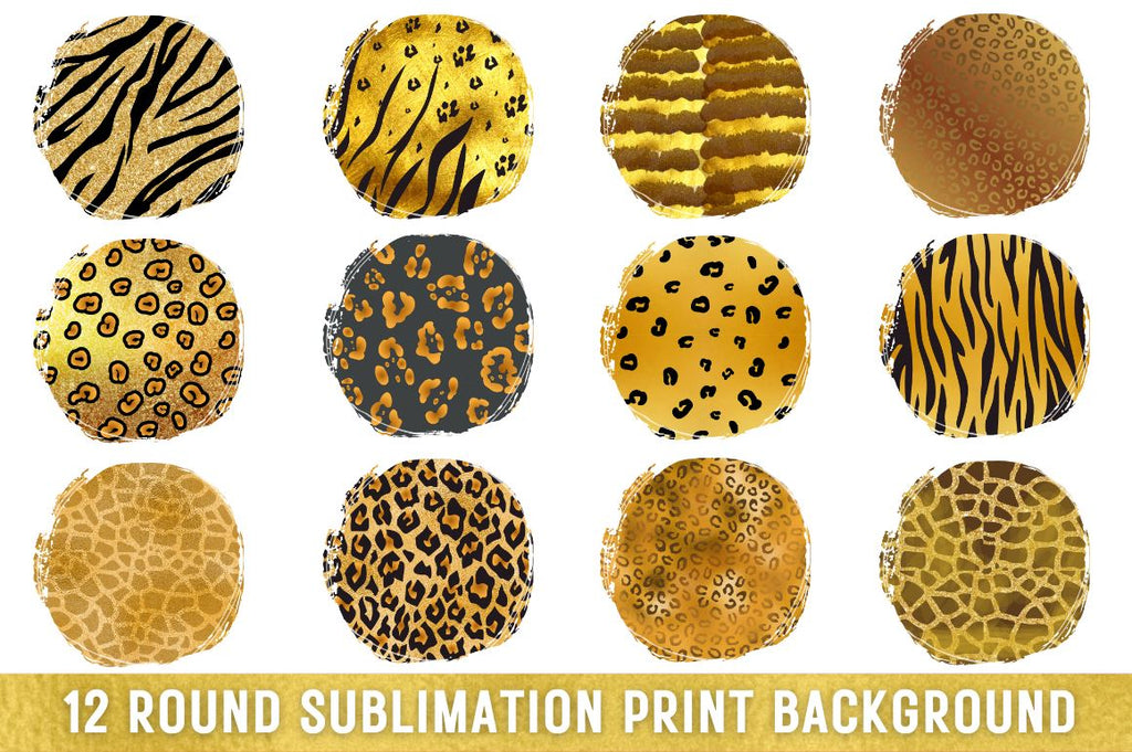 Glam Animal Sublimation Background Bundle - So Fontsy