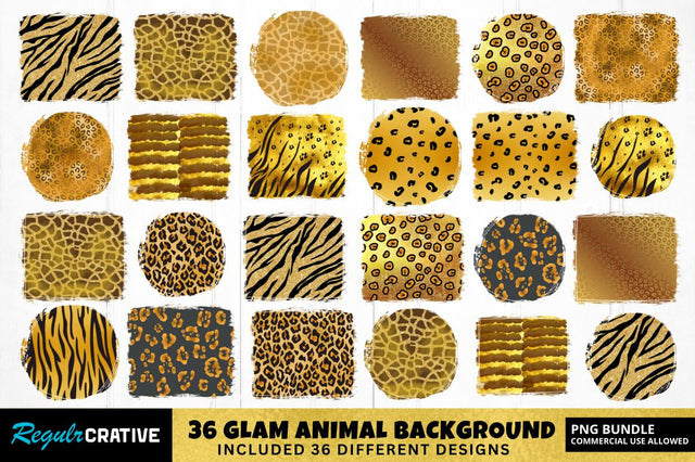 Glam Animal Sublimation Background Bundle Sublimation Regulrcrative 