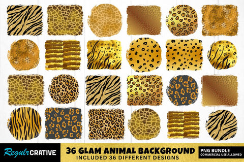 Glam Animal Sublimation Background Bundle Sublimation Regulrcrative 