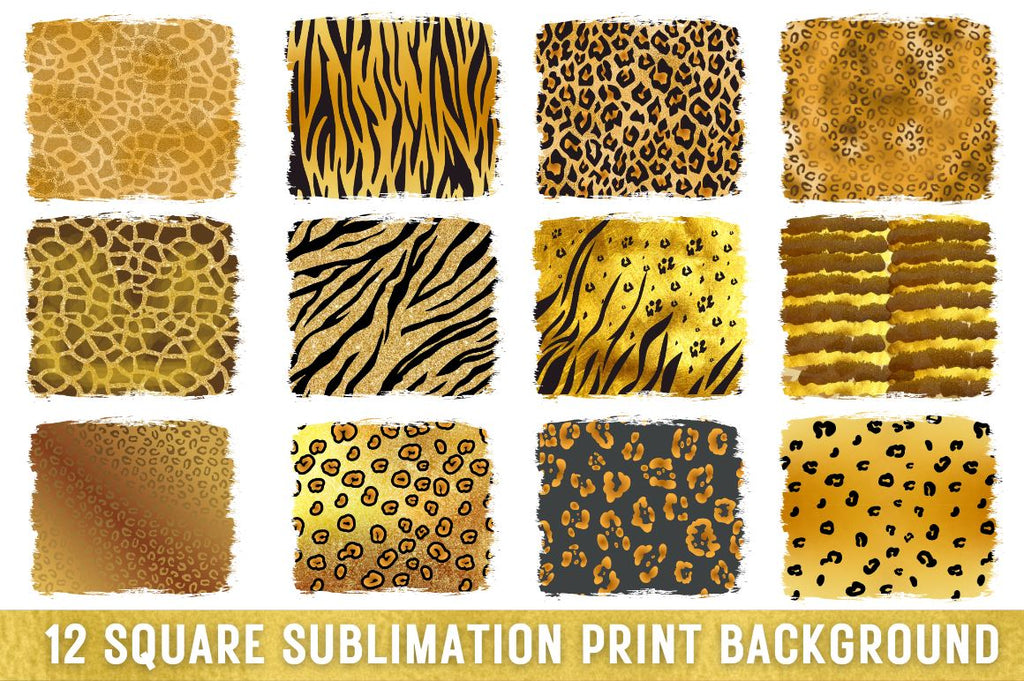 Glam Animal Sublimation Background Bundle - So Fontsy