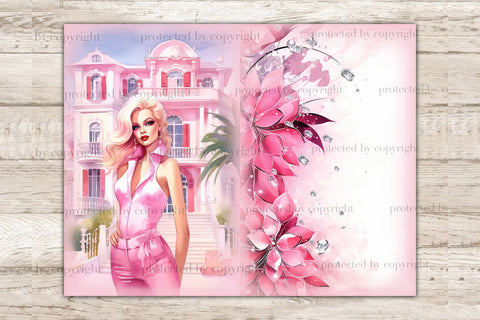 Glam Junk Journal Pages | Pink Digital Art Bundle SVG GlamArtZhanna 