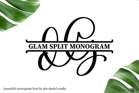 Glam Monogram Font Abo Daniel Studio 