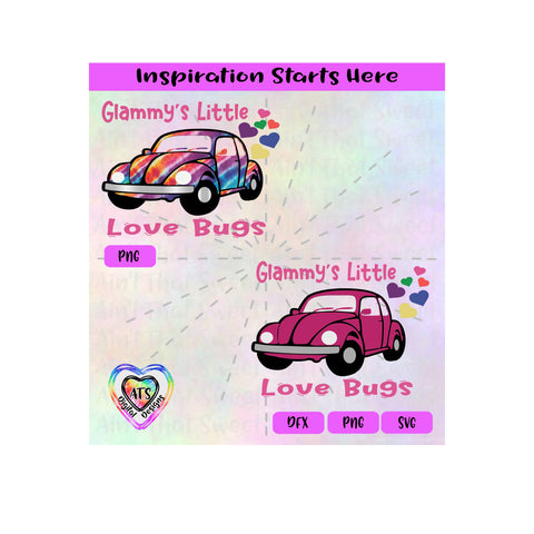 Glammy's Little Love Bugs | Beetle Car | Hearts - Transparent PNG, SVG, DXF - Silhouette, Cricut, Scan N Cut SVG Aint That Sweet 