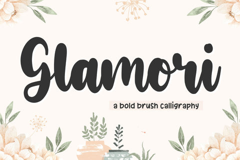 glamori bold brush calligraphy font Font Balpirick 
