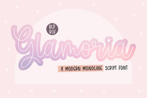 Glamoria Modern Monoline Script Font Font Balpirick 