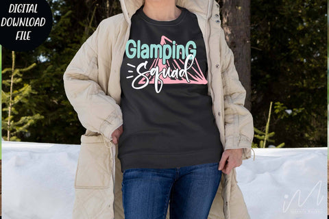 Glamping squad svg, camp life svg, camping t shirt svg, outdoor trip svg SVG Isabella Machell 