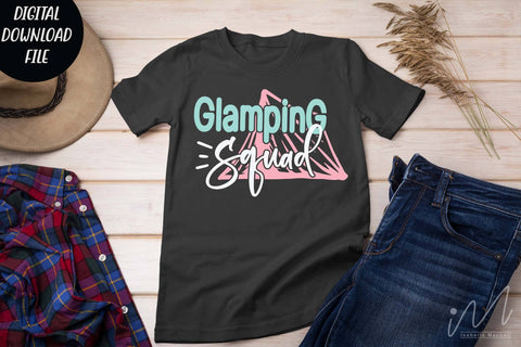 Glamping squad svg, camp life svg, camping t shirt svg, outdoor trip svg SVG Isabella Machell 