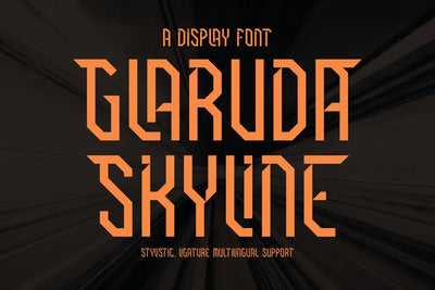 GLARUDA SKYLINE Typeface Font Storytype Studio 