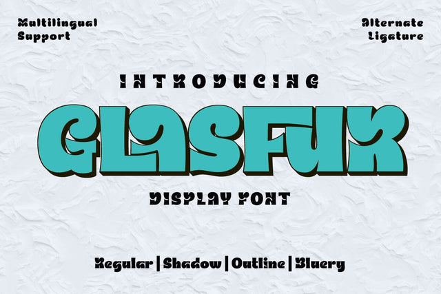 Glasfur - Bubble Display Font Font twinletter 