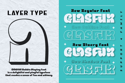 Glasfur - Bubble Display Font Font twinletter 
