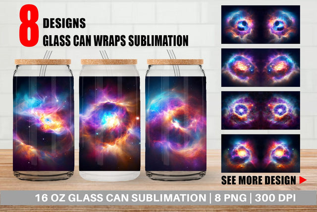 Glass Can Wrap Exploding Galaxy Nebula Sublimation artnoy 