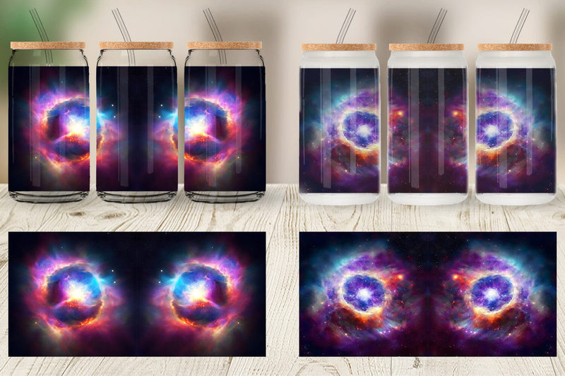 Glass Can Wrap Exploding Galaxy Nebula - So Fontsy