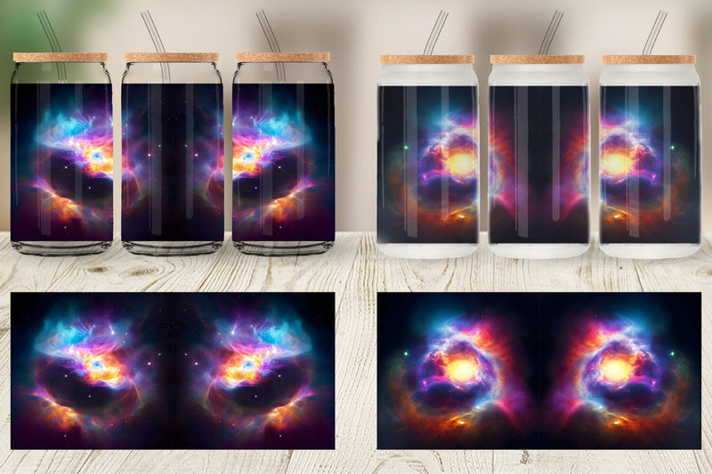 Glass Can Wrap Exploding Galaxy Nebula - So Fontsy
