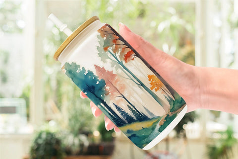Glass Can Wrap Forests Landscape Sublimation artnoy 