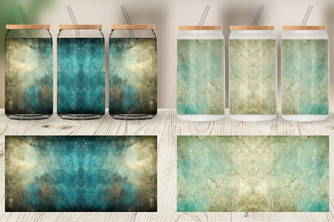 Glass Can Wrap Grunge Texture Sublimation artnoy 