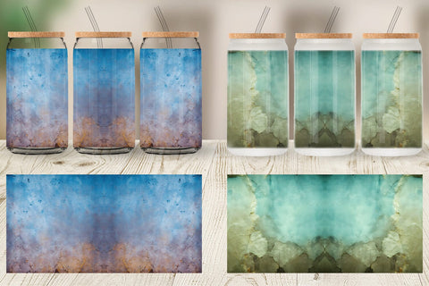 Glass Can Wrap Grunge Texture Sublimation artnoy 