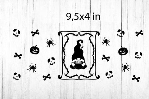 Glass Can Wrap. Halloween Libbey Glass Can SVG. SVG Samaha Design 