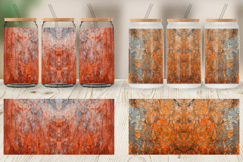 Glass Can Wrap Rusty Distressed Texture Sublimation artnoy 