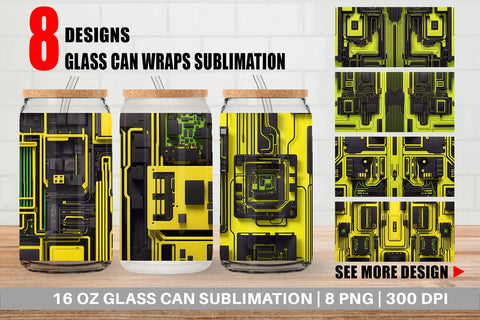 Glass Can Wrap Sublimation artnoy 