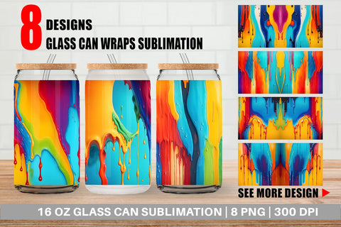 Glass Can Wrap Sublimation artnoy 