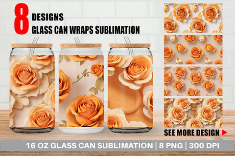 Glass Can Wrap Sublimation artnoy 