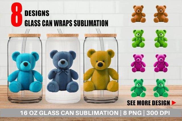Glass Can Wrap Sublimation artnoy 