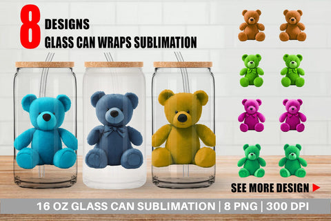 Glass Can Wrap Sublimation artnoy 