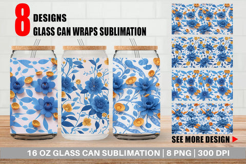 Glass Can Wrap Sublimation artnoy 