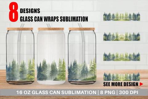 Glass Can Wrap Sublimation artnoy 