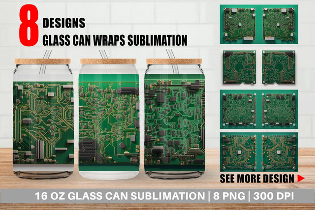 Glass Can Wrap Sublimation artnoy 