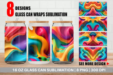 Glass Can Wrap Sublimation artnoy 