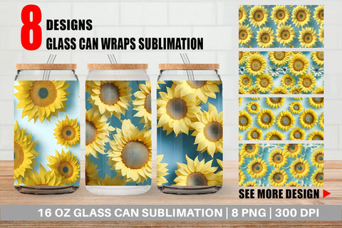 Glass Can Wrap Sublimation artnoy 