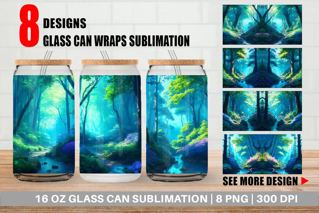 Glass Can Wrap Sublimation artnoy 