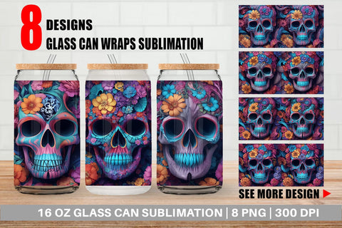Glass Can Wrap Sublimation artnoy 