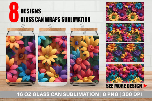 Glass Can Wrap Sublimation artnoy 