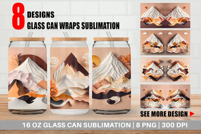 Glass Can Wrap Sublimation artnoy 