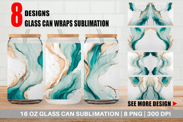 Glass Can Wrap Sublimation artnoy 