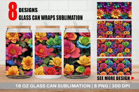 Glass Can Wrap Sublimation artnoy 