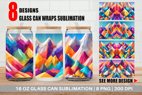 Glass Can Wrap Sublimation artnoy 