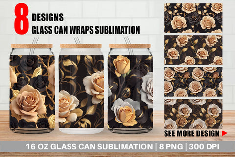 Glass Can Wrap Sublimation artnoy 