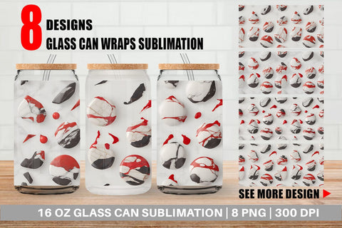 Glass Can Wrap Sublimation artnoy 