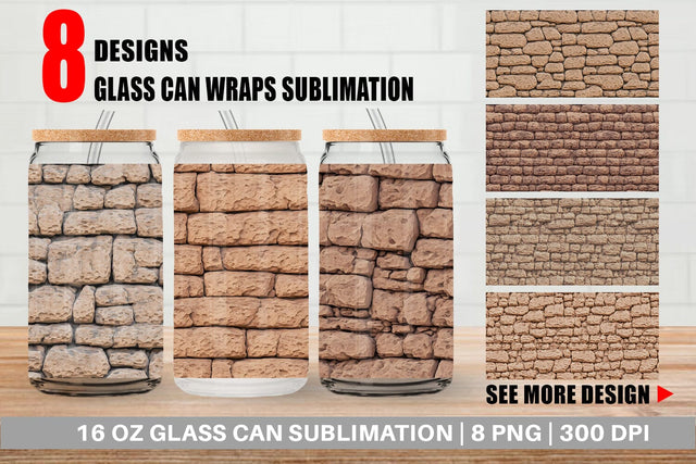 Glass Can Wrap Sublimation artnoy 