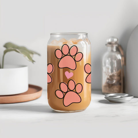 Glass Can Wrap SVG Bundle - Dog Glass Can Wrap SVG, Cat Glass Can Wrap SVG, 16oz Libbey Glass Can SVG, Coffee Glass Wrap SVG SVG GraphicsTreasures 