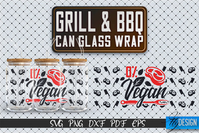 Glass Can Wrap SVG | Grill & BBQ Wrap SVG | Glass Can Wrap SVG | Grill Glass Can | Father’s Day Wrap Template | 16 oz glass can wrap | Beer Can Glass Wrap SVG Fly Design 