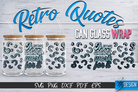 Glass Can Wrap SVG | Retro Wrap SVG | Glass Can Bundle vol.3 SVG Fly Design 