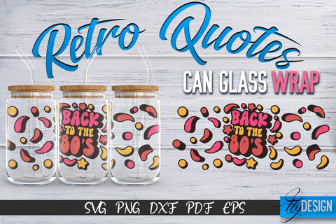 Glass Can Wrap SVG | Retro Wrap SVG | Glass Can Bundle vol.3 SVG Fly Design 